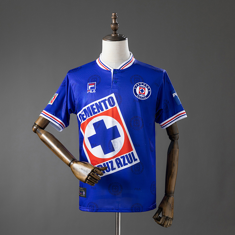Camiseta retro de local del Cruz Azul 1998, tallas S-XXL